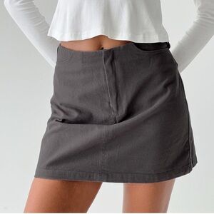 SNEAK PEEK MINI SKIRT SLATE PRINCESS POLLY